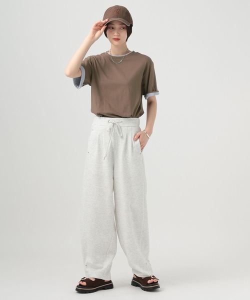 BAYFLOW（ベイフロー）の「ターンバックスリーブＴシャツ（Tシャツ/カットソー・レディース・ブラウン/グレー/チャコール・FREE）」の12枚目の写真