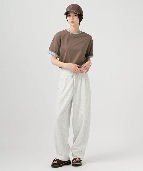 BAYFLOW（ベイフロー）の「ターンバックスリーブＴシャツ（Tシャツ/カットソー・レディース・ブラウン/グレー/チャコール・FREE）」の13枚目の写真
