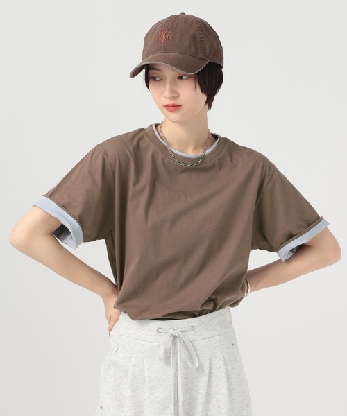 BAYFLOW（ベイフロー）の「ターンバックスリーブＴシャツ（Tシャツ/カットソー・レディース・ブラウン/グレー/チャコール・FREE）」の15枚目の写真
