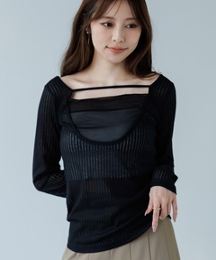 2way layered tops（ツーウェイレイヤードトップス）（Tシャツ