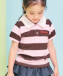 apres les cours | 【接触冷感】襟レースひんやり半袖ポロシャツ(Tシャツ/カットソー)
