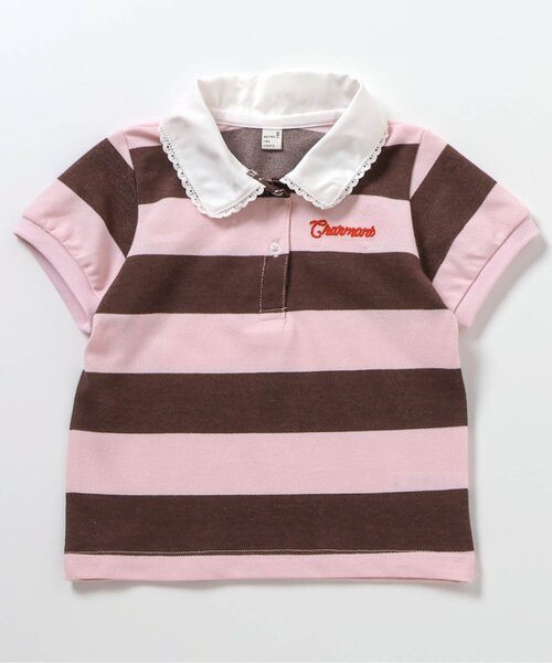 apres les cours（アプレレクール）の「【接触冷感】襟レースひんやり半袖ポロシャツ（Tシャツ/カットソー・キッズ・その他2/ネイビー・80/90/100/110/120/130/140）」の4枚目の写真