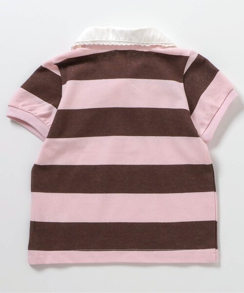 apres les cours（アプレレクール）の「【接触冷感】襟レースひんやり半袖ポロシャツ（Tシャツ/カットソー・キッズ・その他2/ネイビー・80/90/100/110/120/130/140）」の6枚目の写真