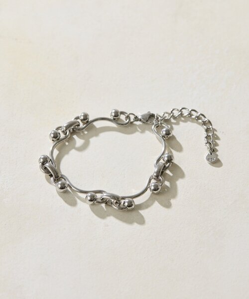 ear PAPILLONNER(イアパピヨネ)の「《金属アレルギー対応/ステンレス》デザインチェーンブレスレット(ブレスレット・レディース・シルバー/ゴールド・FREE)」の15枚目の写真