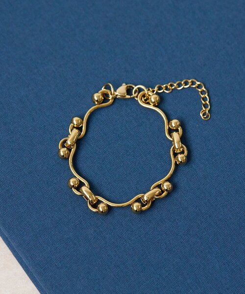 ear PAPILLONNER(イアパピヨネ)の「《金属アレルギー対応/ステンレス》デザインチェーンブレスレット(ブレスレット・レディース・シルバー/ゴールド・FREE)」の8枚目の写真