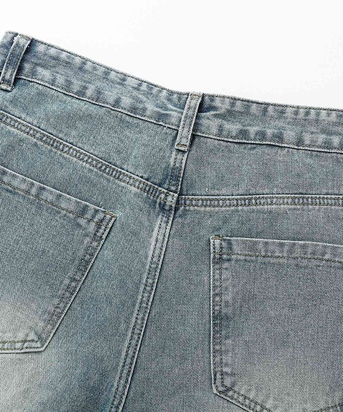 HOOK(フック)の「HOOK ダメージデニムハーフパンツ (SS)(デニムパンツ・メンズ・ブルー/ブラック・M/S/L)」の11枚目の写真