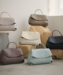 LAULEN | curve flap 2way handbag / カーブフラップ 2wayハンドバッグ(ハンドバッグ)