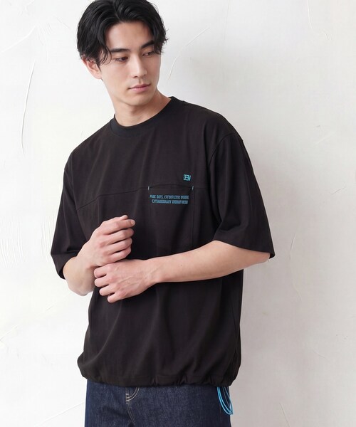 Dessin(デッサン)の「【吸水速乾/UVカット】メッシュ素材 スポーティTシャツ(Tシャツ/カットソー・メンズ・ブラック/カーキ系6/ホワイト・02/03)」の9枚目の写真