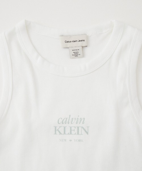 Calvin Klein（カルバン・クライン）の「[Calvin Klein/カルバンクライン] 2X2 ロゴプリント リブタンクトップ（タンクトップ・レディース・ホワイト・XS）」の14枚目の写真