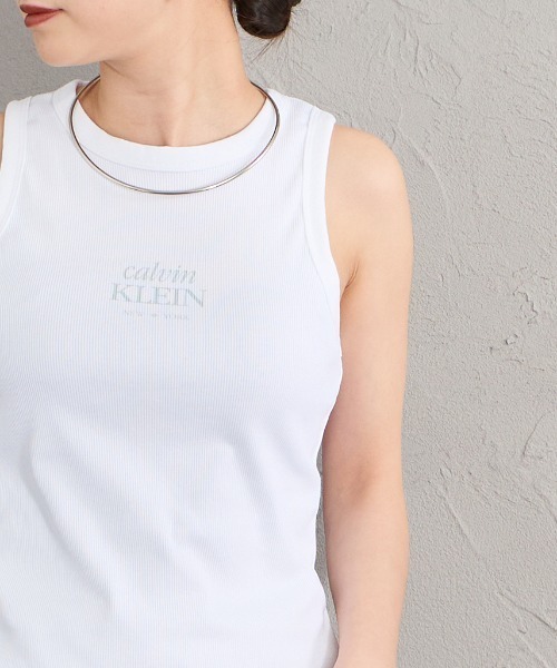 Calvin Klein（カルバン・クライン）の「[Calvin Klein/カルバンクライン] 2X2 ロゴプリント リブタンクトップ（タンクトップ・レディース・ホワイト・XS）」の11枚目の写真