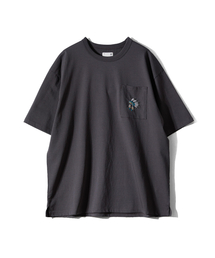 Lawrence Short Embroidery T-shirt - Native American Charcoal