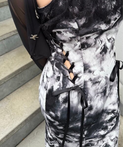 Mavie..7(メヴィセットゥ)の「【Mavie..7】《S,Mサイズ展開》サイドレースUPジャンスカ(ワンピース・レディース・その他1/ブラック・SMALL/MEDIUM)」の8枚目の写真