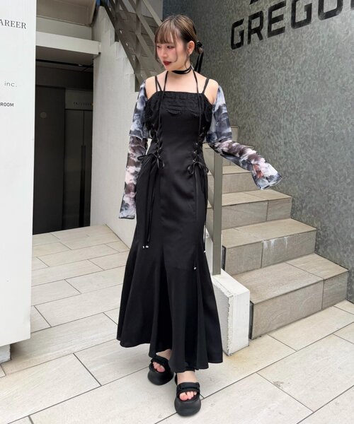 Mavie..7(メヴィセットゥ)の「【Mavie..7】《S,Mサイズ展開》サイドレースUPジャンスカ(ワンピース・レディース・その他1/ブラック・SMALL/MEDIUM)」の18枚目の写真
