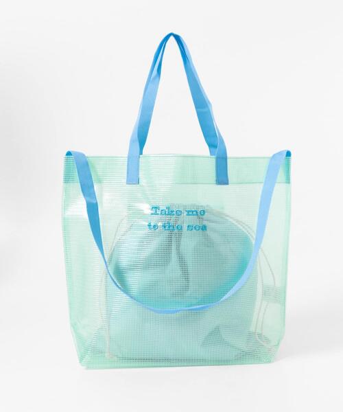 URBAN RESEARCH Sonny Label(アーバンリサーチサニーレーベル)の「ポーチ付ビッグプールバッグ(トートバッグ・レディース・ピンク/ミント/クリア・ONE)」の6枚目の写真