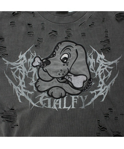 GALFY(ガルフィー)の「【GALFY】大ダメージロンTEE / 【ガルフィー】大ダメージ長袖Tシャツ(Tシャツ/カットソー・メンズ・ベージュ/ブルーグレー/チャコール・L/XL)」の14枚目の写真