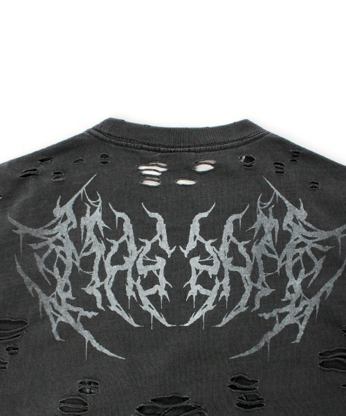 GALFY(ガルフィー)の「【GALFY】大ダメージロンTEE / 【ガルフィー】大ダメージ長袖Tシャツ(Tシャツ/カットソー・メンズ・ベージュ/ブルーグレー/チャコール・L/XL)」の13枚目の写真