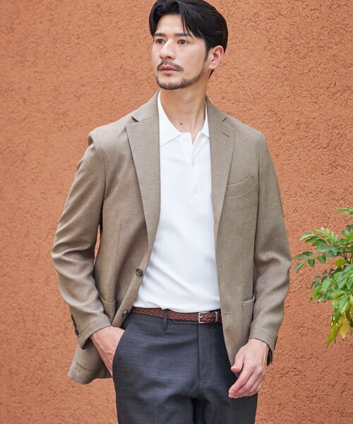 SHIPS（シップス）の「SHIPS:〈FUNCTION〉MADE IN JAPAN ライト メッシュ ジャケット（テーラードジャケット・メンズ・ライトブラウン・MEDIUM/LARGE）」の2枚目の写真