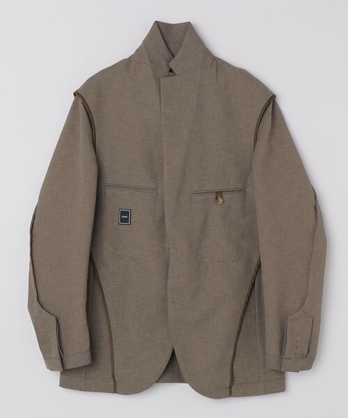SHIPS（シップス）の「SHIPS:〈FUNCTION〉MADE IN JAPAN ライト メッシュ ジャケット（テーラードジャケット・メンズ・ライトブラウン・MEDIUM/LARGE）」の18枚目の写真