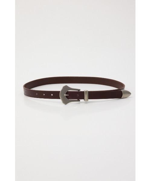 MOUSSY(マウジー)の「FLAT METAL BUCKLE ベルト(ベルト・レディース・ブラウン/ブラック・FREE)」の2枚目の写真