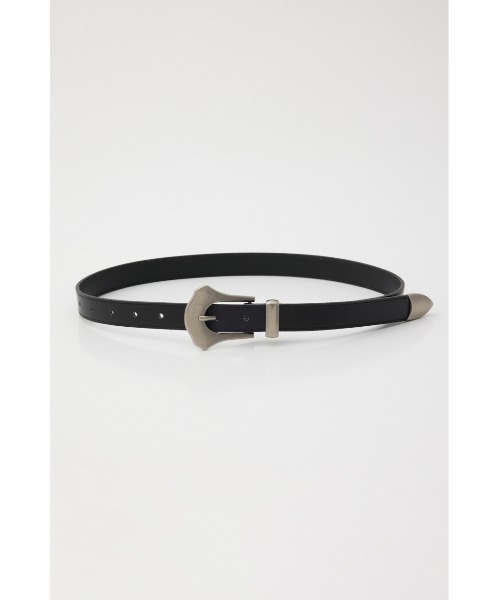 MOUSSY(マウジー)の「FLAT METAL BUCKLE ベルト(ベルト・レディース・ブラウン/ブラック・FREE)」の6枚目の写真