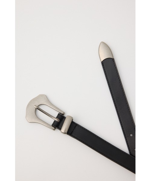MOUSSY(マウジー)の「FLAT METAL BUCKLE ベルト(ベルト・レディース・ブラウン/ブラック・FREE)」の10枚目の写真