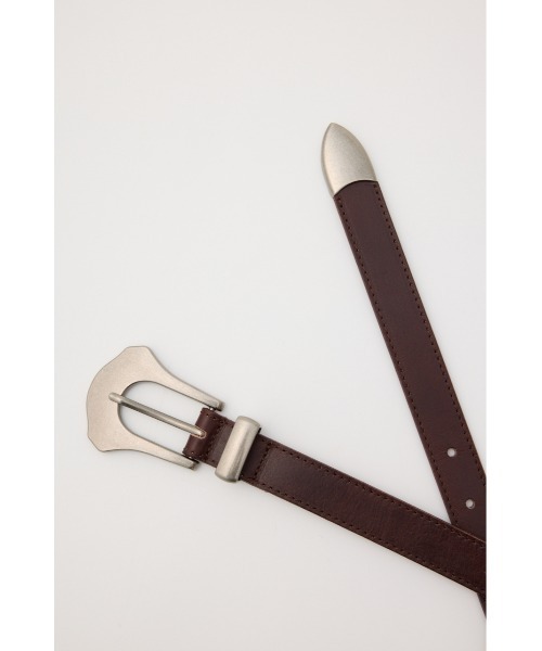 MOUSSY(マウジー)の「FLAT METAL BUCKLE ベルト(ベルト・レディース・ブラウン/ブラック・FREE)」の5枚目の写真
