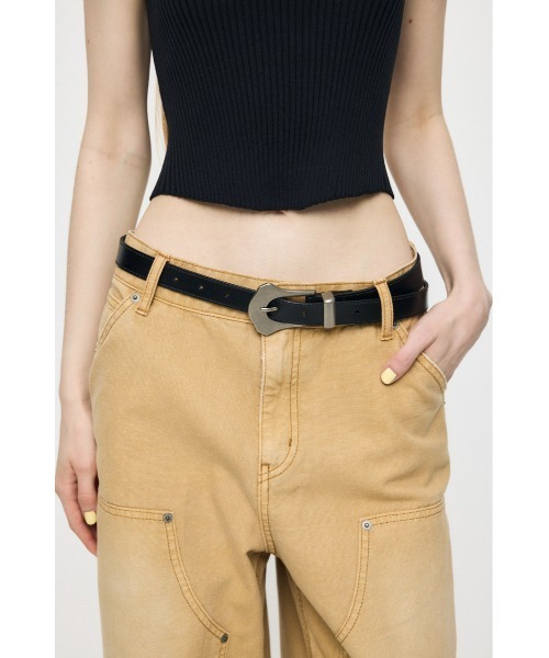 MOUSSY(マウジー)の「FLAT METAL BUCKLE ベルト(ベルト・レディース・ブラウン/ブラック・FREE)」の12枚目の写真