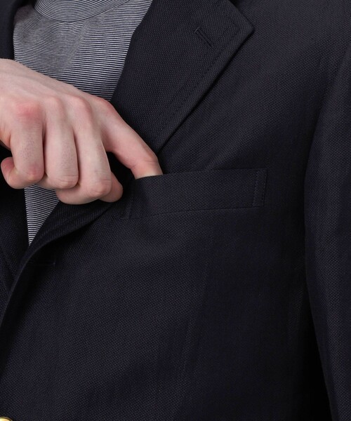 TOMORROWLAND (トゥモローランド)の「ラミーコットンシルク シングルブレステッド3Bジャケット(テーラードジャケット・メンズ・ネイビー・44/46/48/50)」の14枚目の写真