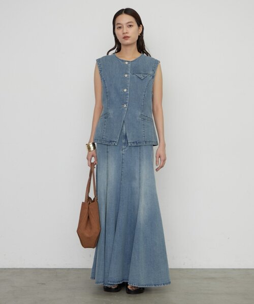 LOUNGEDRESS（ラウンジドレス）の「《セットアップ可》ブルーデニムマーメイドスカート（スカート・レディース・ブルー・SMALL/MEDIUM）」の6枚目の写真