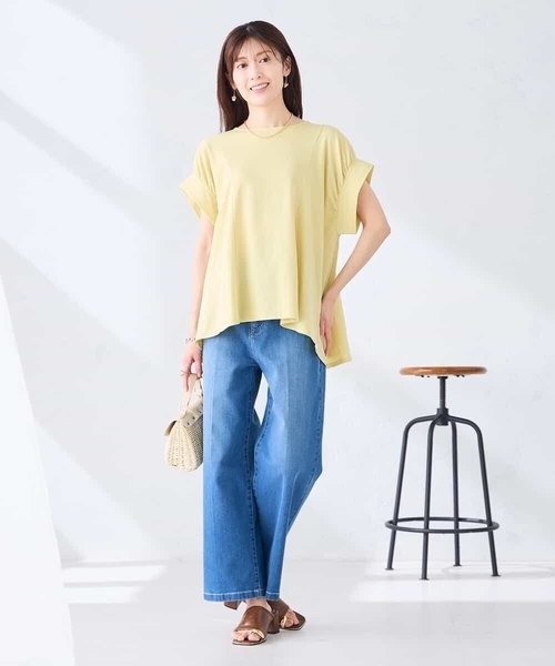 a.v.v(アーヴェヴェ)の「ボリュームスリーブフレアカットソー(Tシャツ/カットソー・レディース・ネイビー/グリーン/クリーム・38/40)」の10枚目の写真