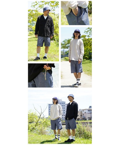 WAIPER.inc（ワイパーインク）の「WAIPER.inc フランス軍 M-52 シャンブレー ツータック ショーツ【WP152】（その他パンツ・メンズ・ブルー/ブラック・5/8/4/3）」の13枚目の写真