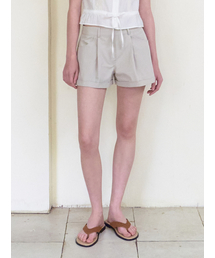 Turn Up Short Pants, Light Beige