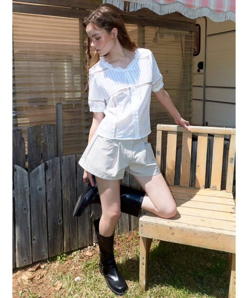 ETMON（エトモン）の「Turn Up Short Pants, Light Beige（その他パンツ・レディース・その他・SMALL/MEDIUM）」の2枚目の写真