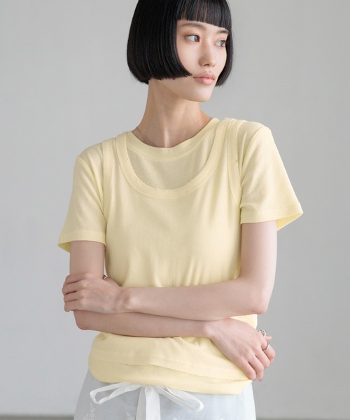 LOWRYS FARM(ローリーズファーム)の「2PタンクレイヤードSS 1048915(Tシャツ/カットソー・レディース・ブラック/イエロー/ホワイト・FREE)」の15枚目の写真