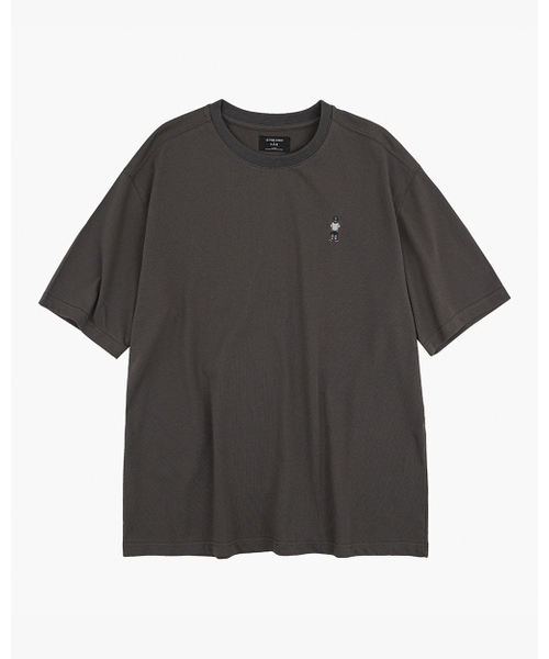 LETTERCOMO(レテルコモ)の「レターボーイエンブロイダリー半袖Tシャツチャコール(Tシャツ/カットソー・メンズ・チャコール・MEDIUM/LARGE)」の1枚目の写真