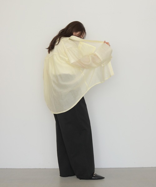 cheriella(シェリエラ)の「【cheriella】ペインタータックワイドパンツ PAINTER TUCK WIDE PANTS(チノパンツ・レディース・ブラック/ブラウン/ベージュ・FREE)」の16枚目の写真
