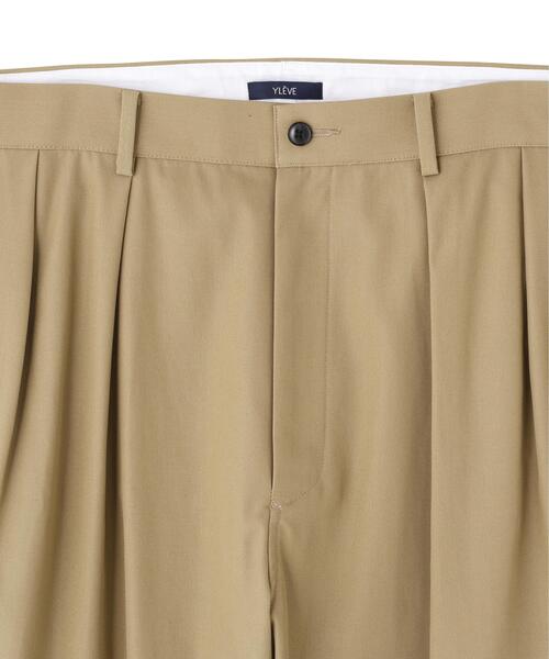 YLEVE(イレーヴ)の「YLEVE / HIGH TWIST COTTON PANTS(その他パンツ・メンズ・ベージュ/ブラック・3/4/5)」の5枚目の写真