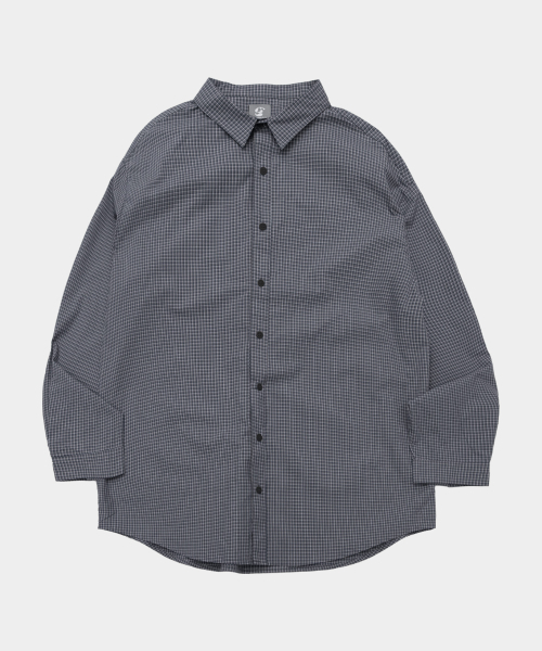 SOMEPLACE MAN(サムプレイス・マン)の「ベーシックオールデイジャイアントオーバーサイズ長袖シャツチェックシャツ_3COLOR(シャツ/ブラウス・メンズ・ピンク/ネイビー/ブラック・FREE)」の6枚目の写真