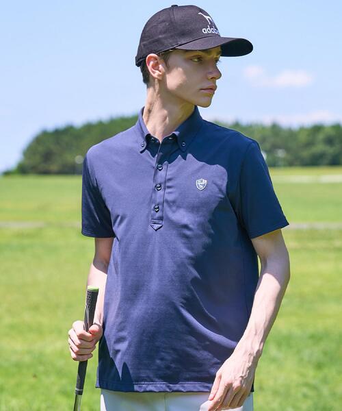 adabat(アダバット)の「【ADABAT NAVY】UVケア/接触冷感 クールタッチカノコワッペン半袖ポロシャツ(ポロシャツ・メンズ・ホワイト/ブルー系その他・52/50/48/46)」の3枚目の写真