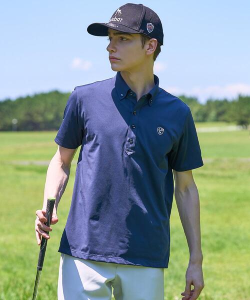 adabat(アダバット)の「【ADABAT NAVY】UVケア/接触冷感 クールタッチカノコワッペン半袖ポロシャツ(ポロシャツ・メンズ・ホワイト/ブルー系その他・52/50/48/46)」の5枚目の写真