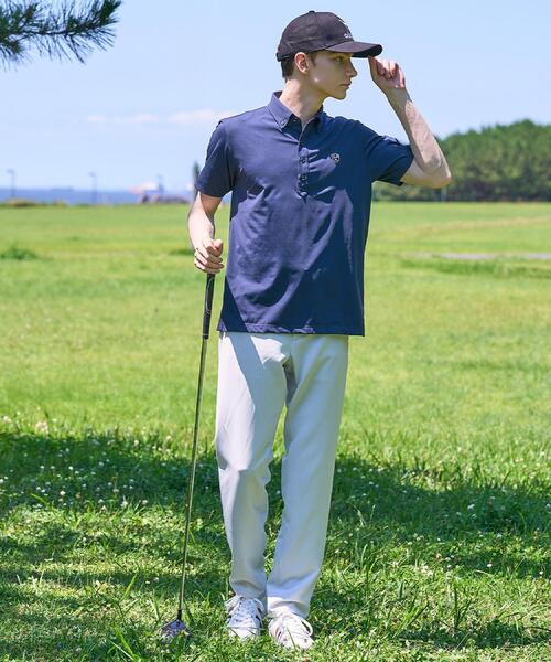 adabat(アダバット)の「【ADABAT NAVY】UVケア/接触冷感 クールタッチカノコワッペン半袖ポロシャツ(ポロシャツ・メンズ・ホワイト/ブルー系その他・52/50/48/46)」の6枚目の写真