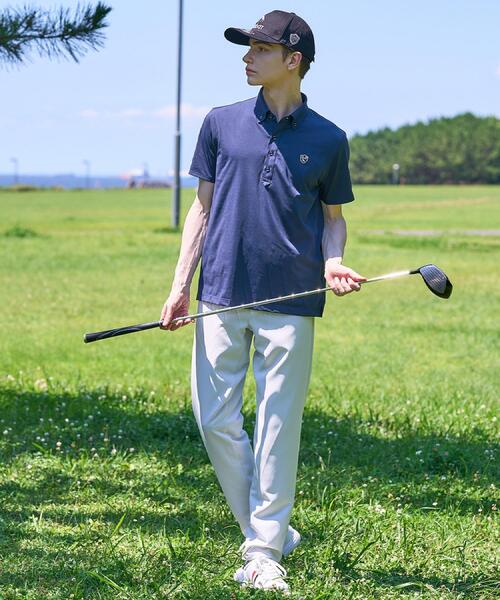 adabat(アダバット)の「【ADABAT NAVY】UVケア/接触冷感 クールタッチカノコワッペン半袖ポロシャツ(ポロシャツ・メンズ・ホワイト/ブルー系その他・52/50/48/46)」の7枚目の写真