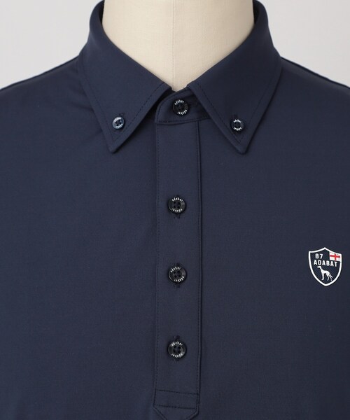 adabat(アダバット)の「【ADABAT NAVY】UVケア/接触冷感 クールタッチカノコワッペン半袖ポロシャツ(ポロシャツ・メンズ・ホワイト/ブルー系その他・52/50/48/46)」の10枚目の写真