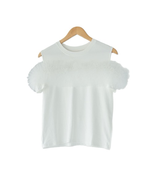 mili an deni（ミリアンデニ）の「チェストチュールTシャツ（Tシャツ/カットソー・レディース・ブラック/オフホワイト・M）」の17枚目の写真