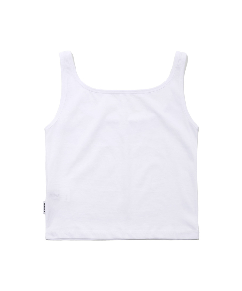 KIJIKO(キジコ)の「ke504. Square Neck Cropped Sleeveless White(Tシャツ/カットソー・レディース・ホワイト・FREE)」の4枚目の写真