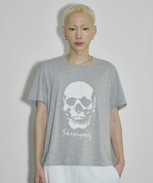 VTG スカル クロップTシャツ[グレー]