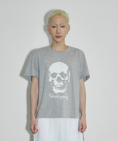 SCALLYWAG（スカリーワグ）の「VTG スカル クロップTシャツ[グレー]（Tシャツ/カットソー・レディース・その他・LARGE/MEDIUM/SMALL）」の2枚目の写真