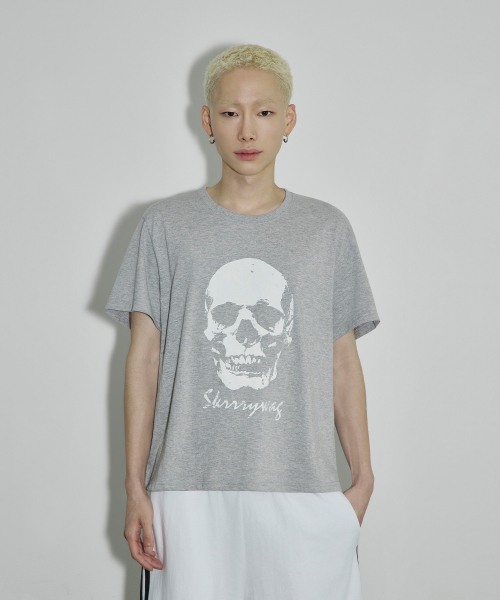 SCALLYWAG（スカリーワグ）の「VTG スカル クロップTシャツ[グレー]（Tシャツ/カットソー・レディース・その他・LARGE/MEDIUM/SMALL）」の4枚目の写真