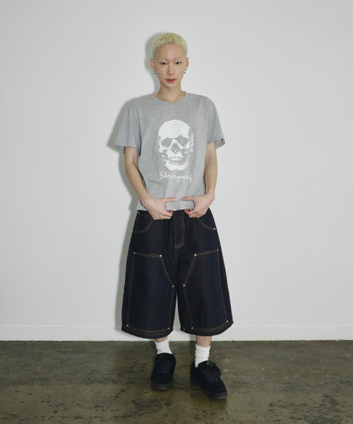 SCALLYWAG（スカリーワグ）の「VTG スカル クロップTシャツ[グレー]（Tシャツ/カットソー・レディース・その他・LARGE/MEDIUM/SMALL）」の5枚目の写真