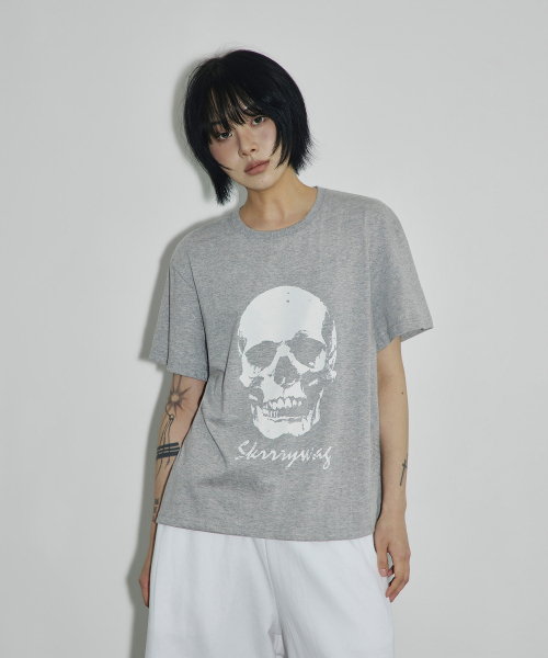 SCALLYWAG（スカリーワグ）の「VTG スカル クロップTシャツ[グレー]（Tシャツ/カットソー・レディース・その他・LARGE/MEDIUM/SMALL）」の6枚目の写真